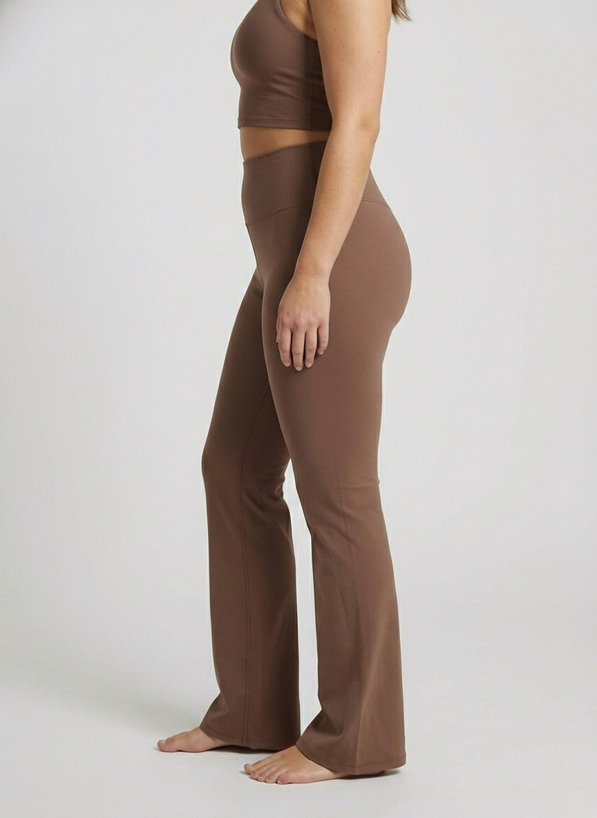 Flare Leggings Mocha - Stylisch & Bequem